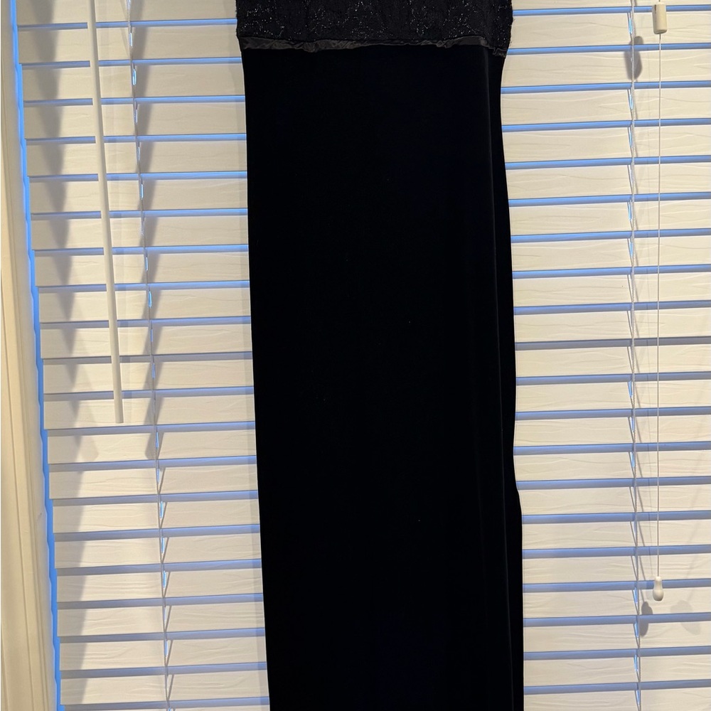My Michelle Black Satin Dress